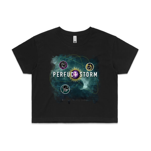 Perfuct Storm Orbits design - Womens Crop Tee Thumbnail