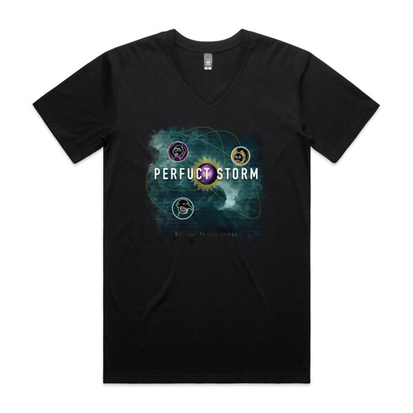 Perfuct Storm Orbits design - Mens Staple V Neck Tee Thumbnail