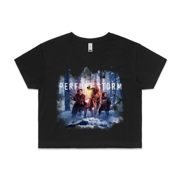 Winter Storm Design - Womens Crop Tee Thumbnail